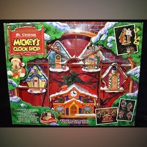 Vtg 1993 Mr. Christmas MICKEY'S CLOCK SHOP Animated Carols Light & Sounds Used